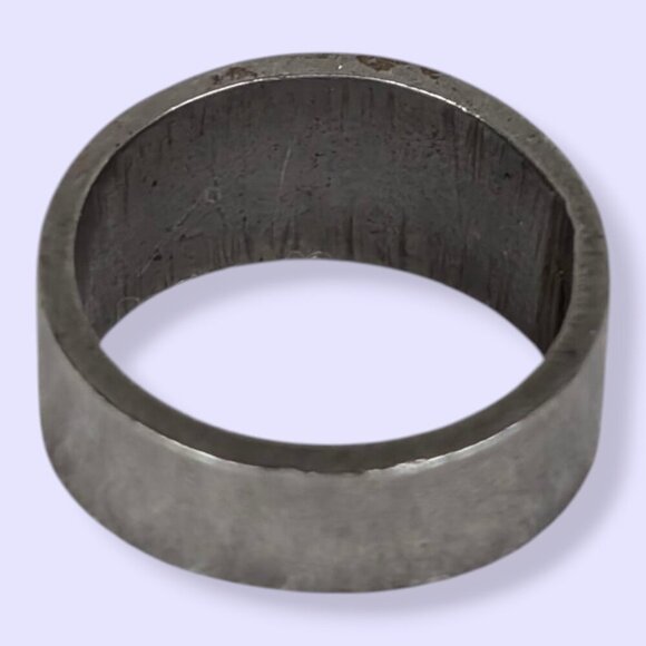 (2/$20) V. Silver Tone Band Ring - Picture 4 of 6